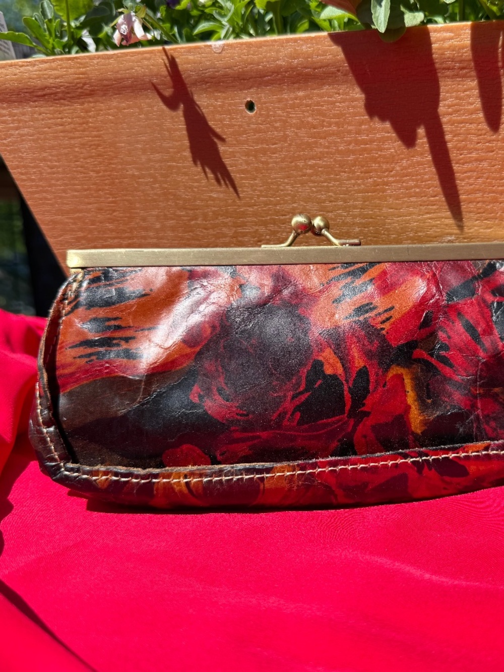 Patricia Nash Floral Leather Frame Wallet / Clutch